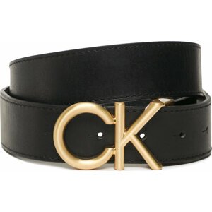 Pánský pásek Calvin Klein Adj Ck Metal Bombe Gold 35Mm K50K510217 Černá