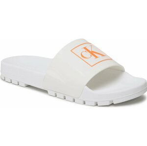 Nazouváky Calvin Klein Jeans Truck Slide Monogram Rubber M YM0YM00591 White/Firecracker 0LC