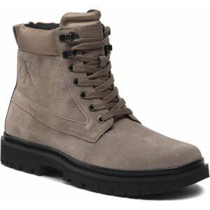 Kotníková obuv Calvin Klein Jeans Lug Mid Laceup Boot Hike YM0YM00270 Perfect Taupe A03