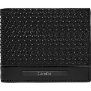 Velká pánská peněženka Calvin Klein Modern Bar Bifold 5Cc W/Coin K50K511378 Black Nano Mono 0GL