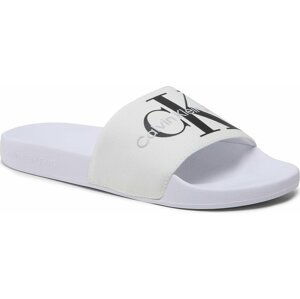 Nazouváky Calvin Klein Jeans Slide Monogram Co YM0YM00061 White YBR