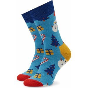 Vysoké dětské ponožky Happy Socks KBIO01-6300 Modrá