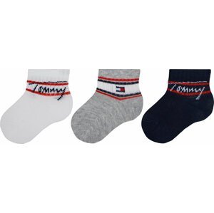 Sada 3 párů dětských vysokých ponožek Tommy Hilfiger 701224998 Tommy Orginal 001