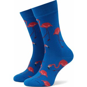 Klasické ponožky Unisex Funny Socks Flamingos SM1/02 Modrá