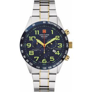 Hodinky Swiss Alpine Military 7047.9145 Silver/Navy