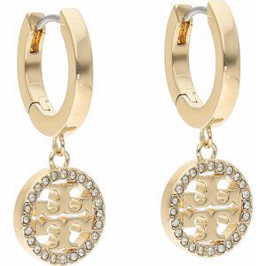 Naušnice Tory Burch Miller Pave Hoop Earring 87041 Tory Gold/Crystal 783