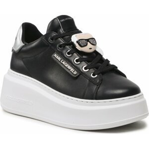 Sneakersy KARL LAGERFELD KL63576K Black Lthr