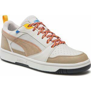 Sneakersy Puma Rebound v6 Low Open 393581 02 Alpine Snow-Sand Dune-Hot Heat-Yellow Sizzle-Ultra Blue