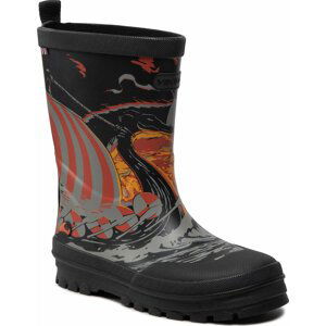 Holínky Viking Jolly Print 1-60020-272 Black/Sun