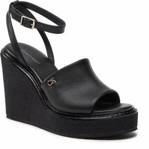 Sandály Calvin Klein Wedge 70 Arch Stit-Jq HW0HW01129 Ck Black BAX