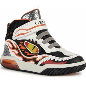 Sneakersy Geox J Inek Boy J369CD 0FEFU C0422 D White/Orange