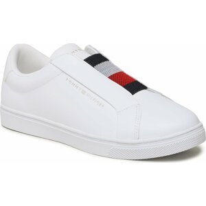 Sneakersy Tommy Hilfiger Elastic Slip On FW0FW07032 White