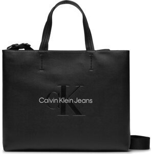 Kabelka Calvin Klein Jeans Sculpted Mini Slim Tote26 Mono K60K611547 Černá