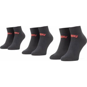 Sada 3 párů nízkých ponožek unisex Levi's® 37157-0181 Jet Black