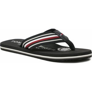 Žabky Tommy Hilfiger Corporate Stripes Beach Sandal FM0FM04407 Black BDS