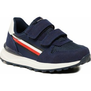 Sneakersy Tommy Hilfiger Stripes Low Cut Velcro Sneaker T1B9-32882-1587 S Blue/White X007
