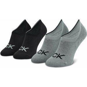 Sada 2 párů pánských ponožek Calvin Klein 701218716 Mid Grey Melange 003