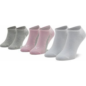 Sada 3 párů dámských vysokých ponožek Puma 907951 04 Basic Pink
