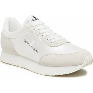 Sneakersy Calvin Klein Jeans Retro Runner Low Laceup Ny Pearl YW0YW01056 Bright White YBR