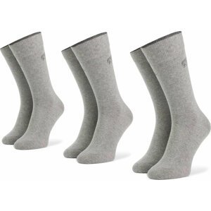 Sada 3 párů vysokých ponožek unisex Camel Active 6593 Grey Mel 150
