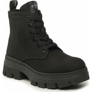 Polokozačky Calvin Klein Jeans Chunky Combat Laceup Boot Co YW0YW01239 Triple Black BEH