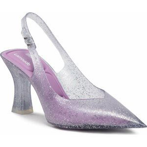 Sandály Melissa Slingback Heel + Larroude 33606 Clear Glitter Silver AC619