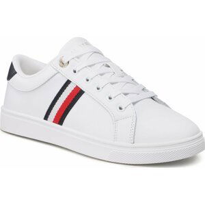 Sneakersy Tommy Hilfiger Essential Webbing Cupsole FW0FW07378 White YBS