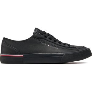 Sneakersy Tommy Hilfiger Corporate Vulc Leather FM0FM04953 Černá