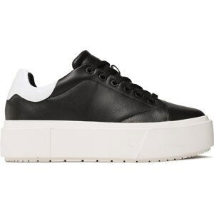 Sneakersy Calvin Klein Squared Flatform Cupsole Lace Up HW0HW01775 Black/White