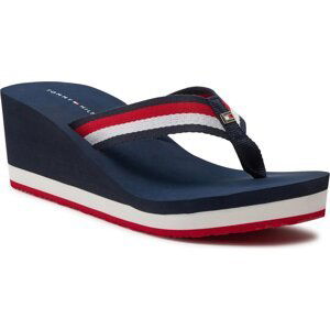 Žabky Tommy Hilfiger Corporate Wedge Beach Sandal FW0FW07987 Red White Blue 0G0