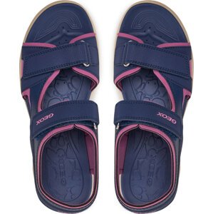 Sandály Geox J Vaniett Girl J456AA 015CE C4268 D Navy/Fuchsia