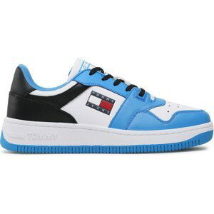 Sneakersy Tommy Jeans Basket Leather EM0EM01162 Modrá