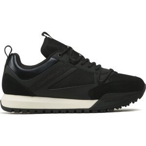 Sneakersy Calvin Klein Jeans Toothy Runner Low Laceup Mix YM0YM00710 Černá