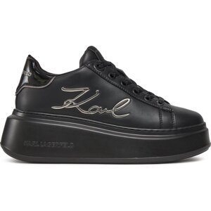 Sneakersy KARL LAGERFELD KL63510A Black Lthr/Mono 00X