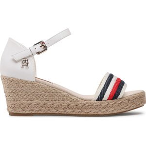 Espadrilky Tommy Hilfiger Mid Wedge Corporate FW0FW07078 Ecru YBL