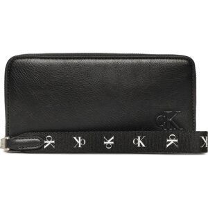 Velká dámská peněženka Calvin Klein Jeans Ultralight Zip Around W/Wristlet K60K610340 BDS