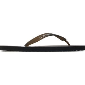 Žabky Calvin Klein Jeans Beach Sandal Glossy YM0YM00952 Black/Grey 0GM