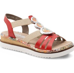 Sandály Rieker 679L4-33 Red/Beige