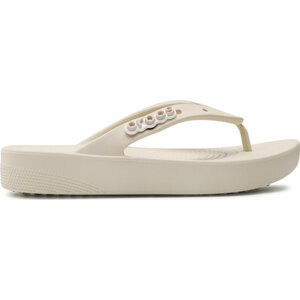 Žabky Crocs Classic Platform Flip W 207714 Bone