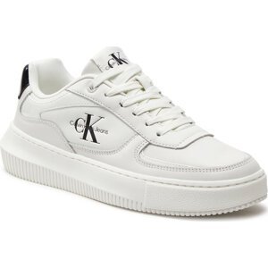 Sneakersy Calvin Klein Jeans Chunky Cupsole Low Lth Ml Meta YW0YW01410 Bright White/Black 01W