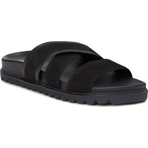 Nazouváky Tommy Hilfiger Elevated Th Criss Suede Sandal FM0FM05065 Black BDS