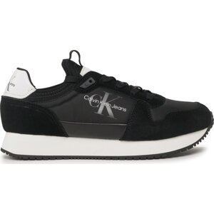 Sneakersy Calvin Klein Jeans Retro Runner Laceup Refl YM0YM00742 Černá