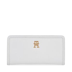 Velká dámská peněženka Tommy Hilfiger Th Monotype Large Slim Wallet AW0AW16210 Ecru YBL