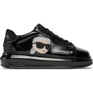 Sneakersy KARL LAGERFELD KL62571N Black Lthr/Mono 00X