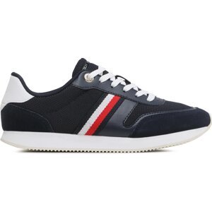 Sneakersy Tommy Hilfiger Essential Stripes Runner FW0FW07382 Space Blue DW6