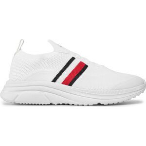 Sneakersy Tommy Hilfiger Modern Runner Knit Stripes Ess FM0FM04798 Bílá