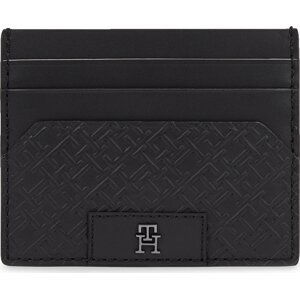 Pouzdro na kreditní karty Tommy Hilfiger Th Monogram Cc Holder AM0AM12169 Black BDS