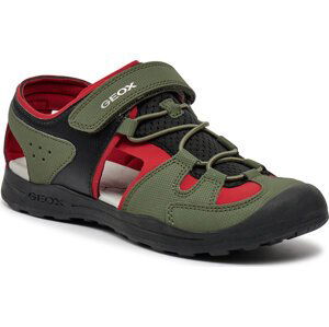 Sandály Geox J Vaniett Boy J455XA 015CE C3267 D Military/Red