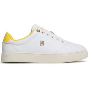 Sneakersy Tommy Hilfiger Elevated Essential Court Sneaker FW0FW07377 White/Vivid Yellow 0LF