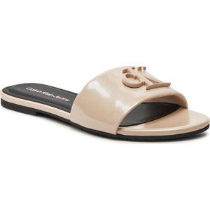 Nazouváky Calvin Klein Jeans Flat Sandal Slide Mg Met YW0YW01348 Whisper Pink ABJ